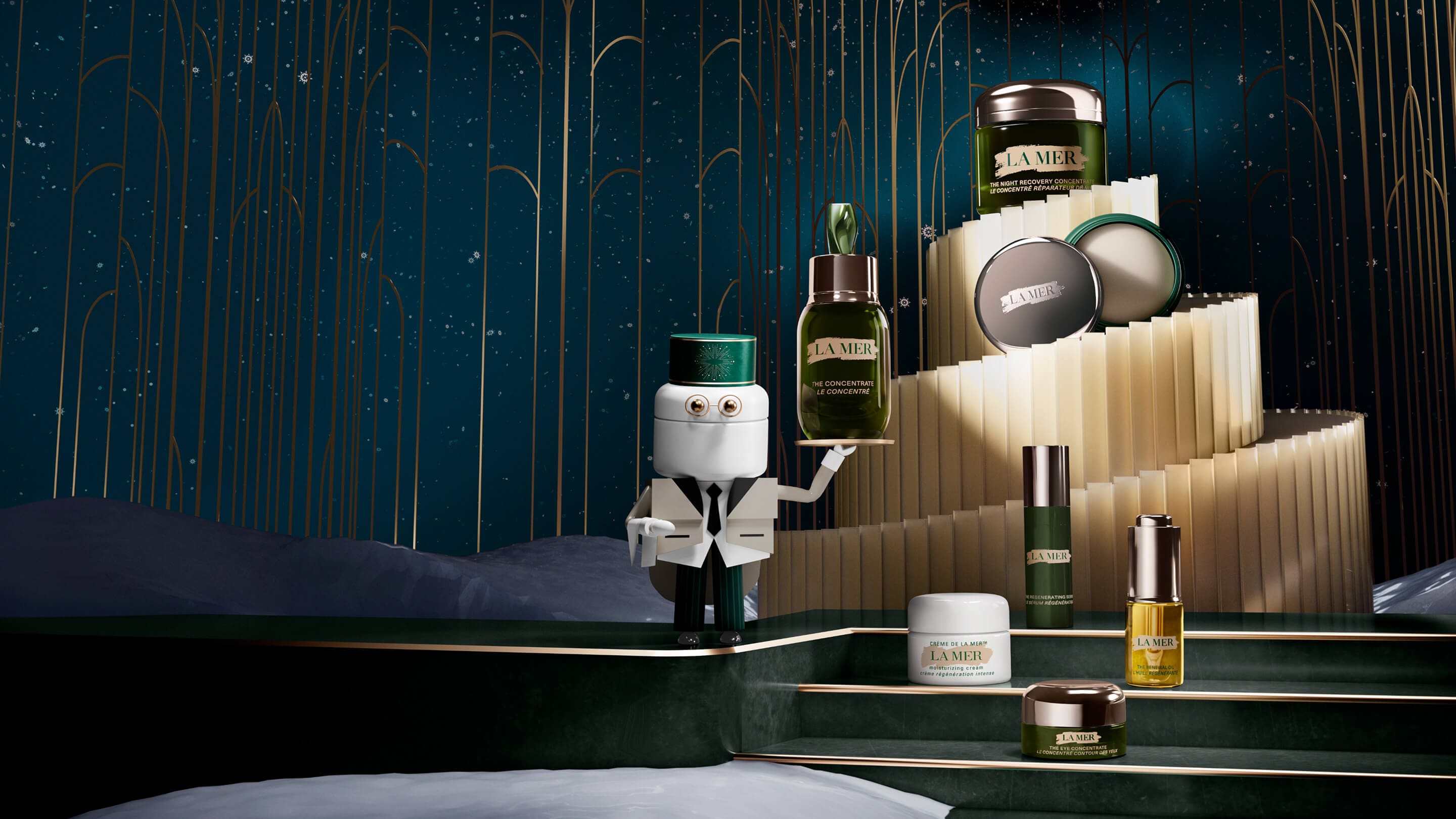 Selection of La Mer minis, on stage