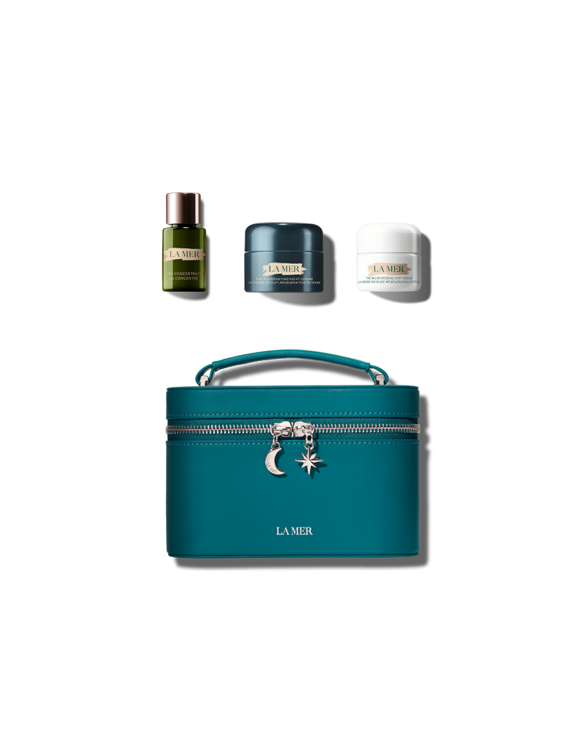 Product packshot, shot from above, detailing contents of offer