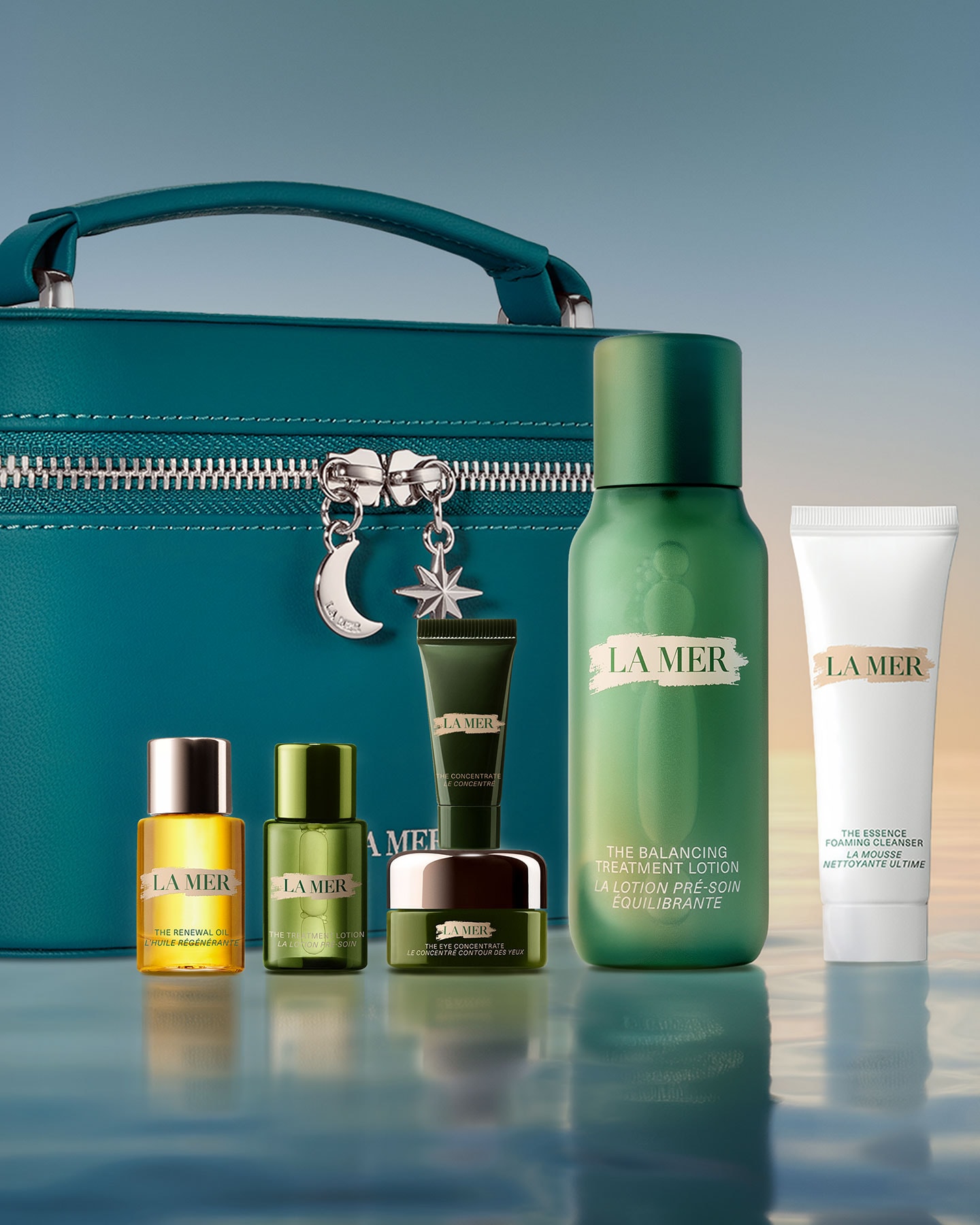 Deluxe seven-piece travel regimen set
